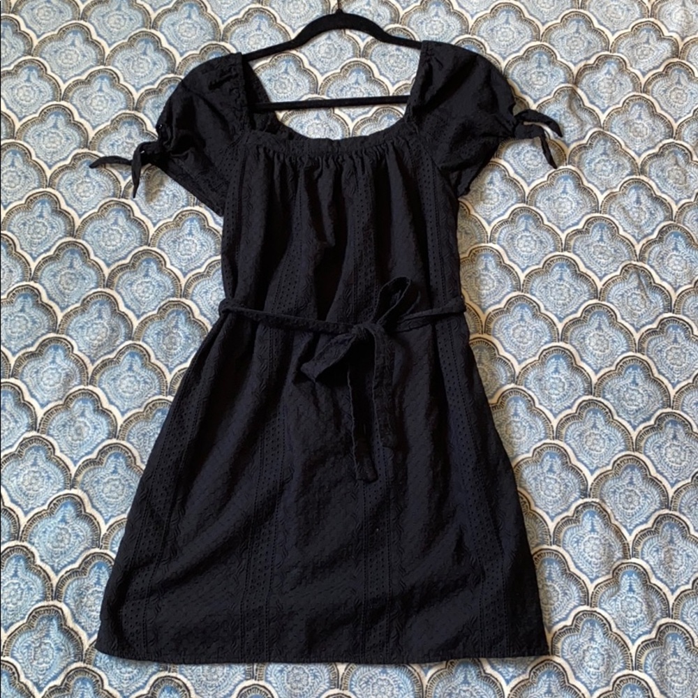 Black dress tie waist